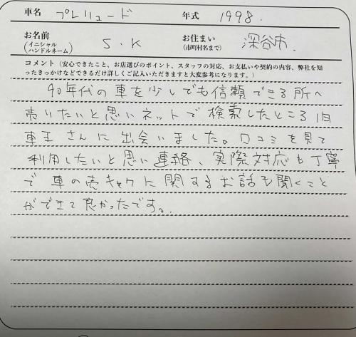 埼玉県 S.K様の愛車