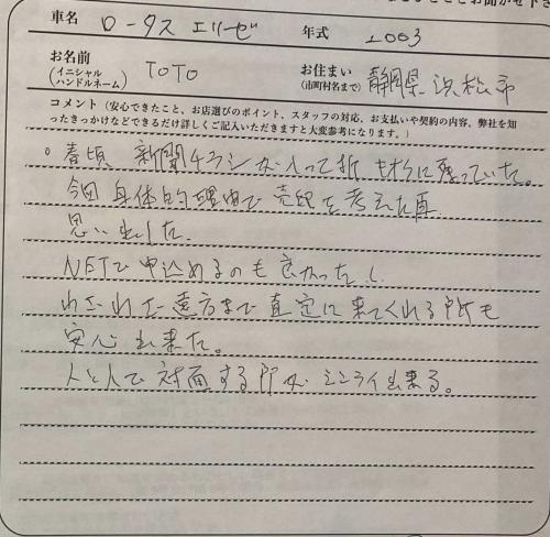 静岡県 T様の愛車