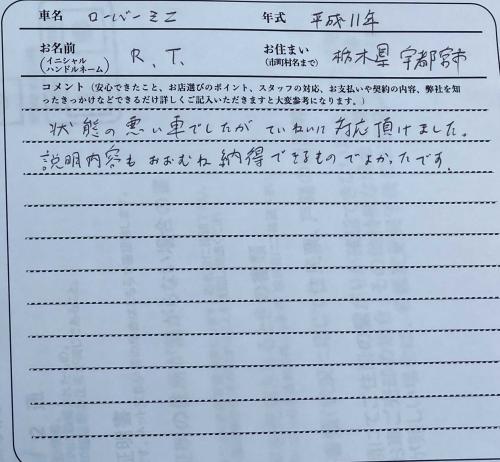 栃木県 R.T様の愛車