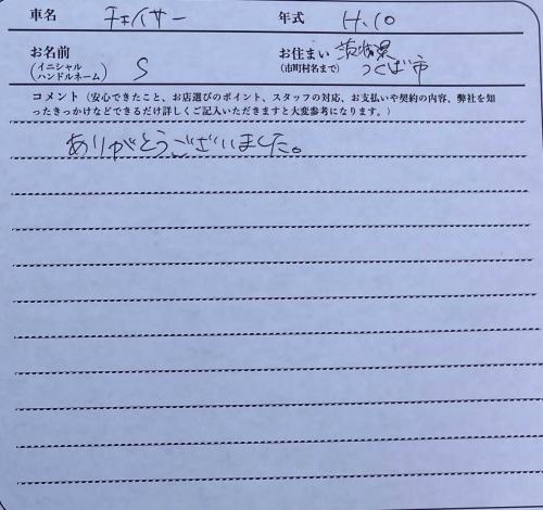 茨城県 S様の愛車